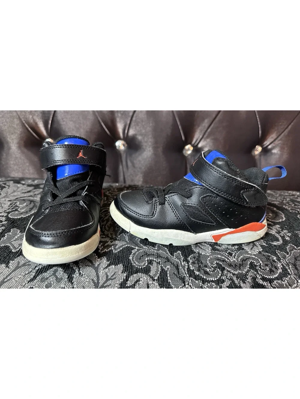 Nike Air Jordan FLIGHT CLUB '91 (TD) Toddler Shoes Black/Blue DM1687-008 Sz 9C